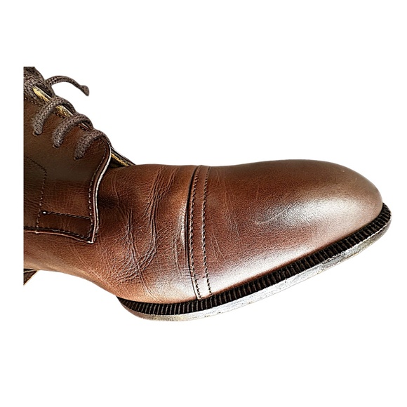 HERMES Women’s Brown Leather Derby Shoes Lace Up US 10 UK 7 EU 40 - Picture 13 of 16